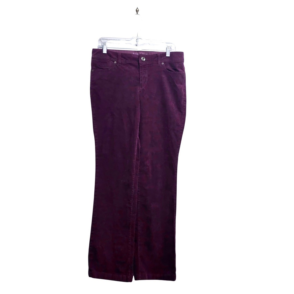 Sonoma Life Style Womens Purple Corduroy Modern Fit Straight Leg Pants Size 6